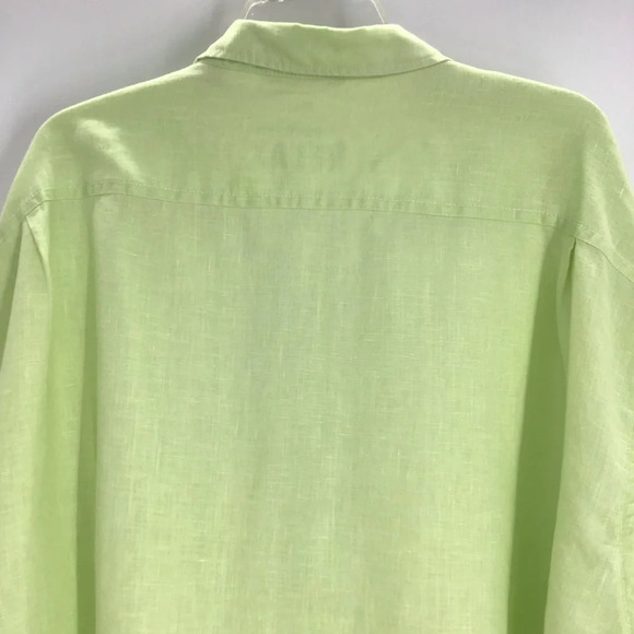 Tommy Bahama Men’s Relax 100% Linen Button-Down Shirt Light Green Size 4XT - Picture 4 of 9